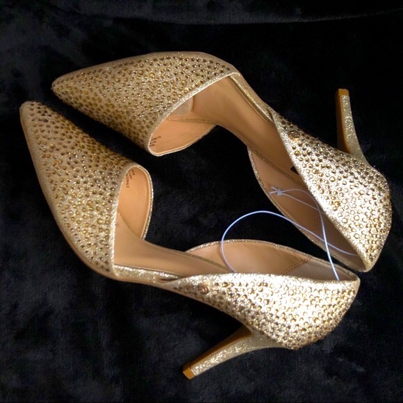 NWOT 👠 Jones NY Sparkly Gold Glitter & Sequin Pumps Ladies Sz.9! - Picture 10 of 15
